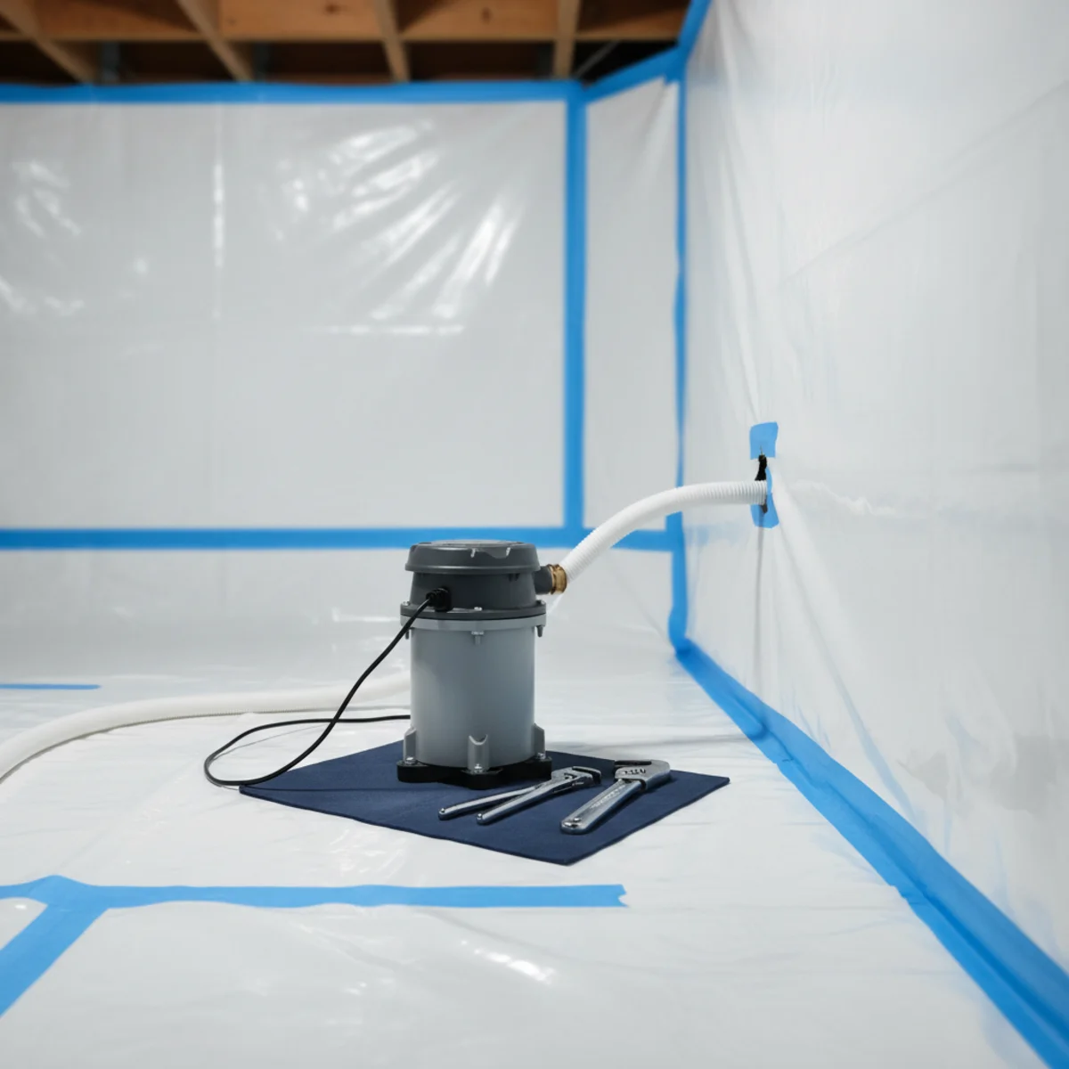 Crawl space sump pump