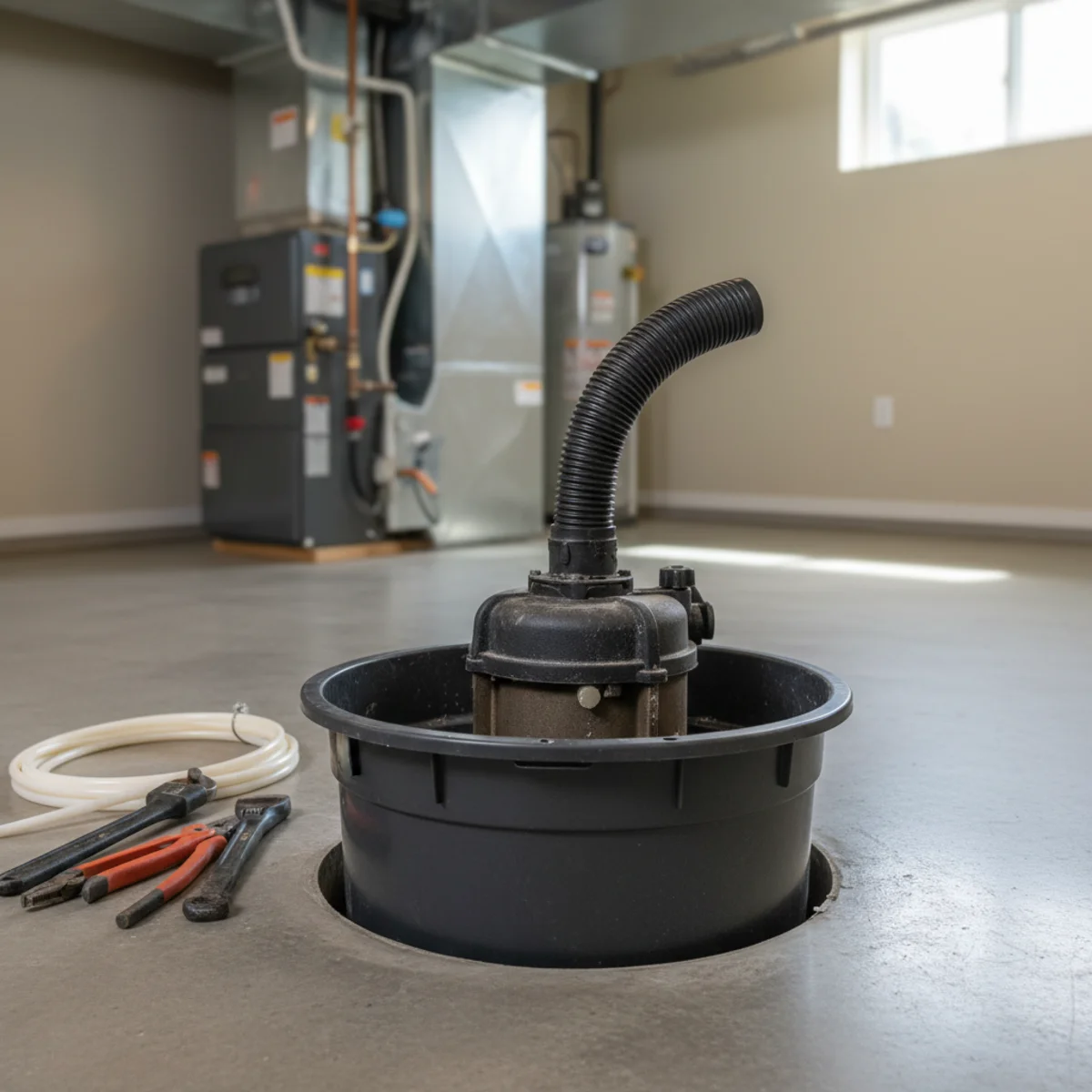 Aging sump pump nearing end of life