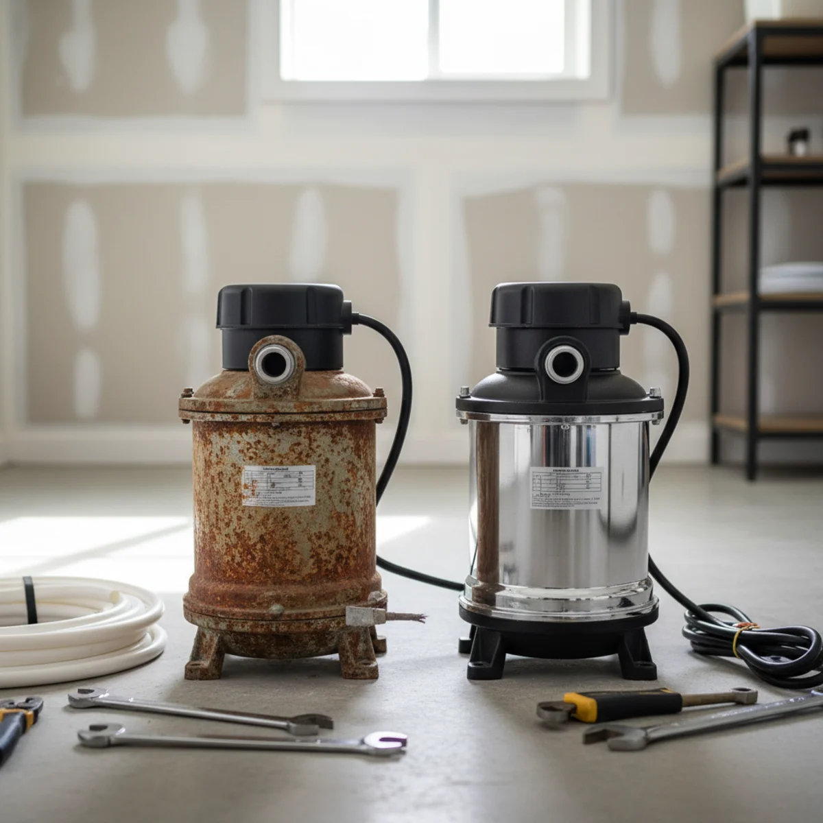 Sump pump that needs replacement