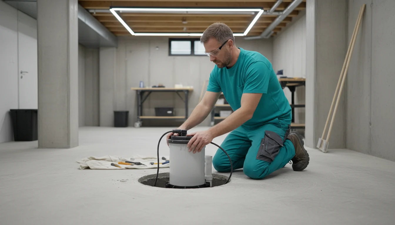 Sump pump installation